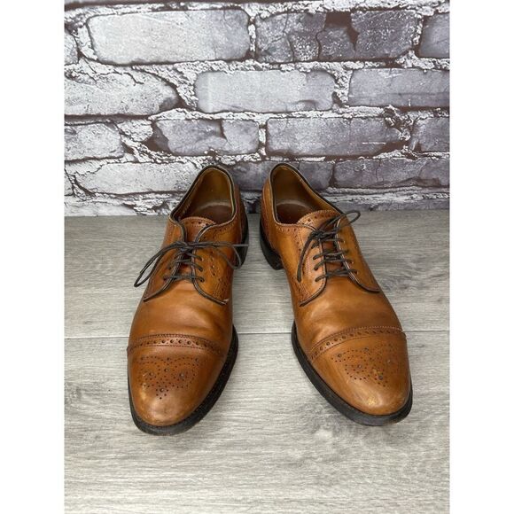 Allen Edmonds Sanford Brown Leather Cap Toe Oxfords Shoes Men’s Sz 9.5C US/43EU - Picture 13 of 16
